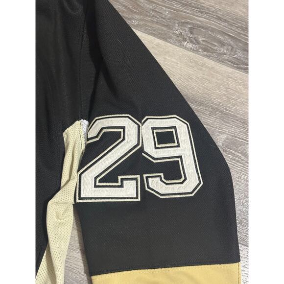 Vintage Reebok CCM NHL Pittsburgh Penguins #29 Marc-Andre Fleury Jersey - Men 50 - Picture 4 of 11